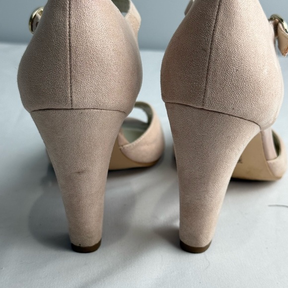 Anne Klein Akhenrika Blush Peep Toe Heels Size 8 - Picture 15 of 16